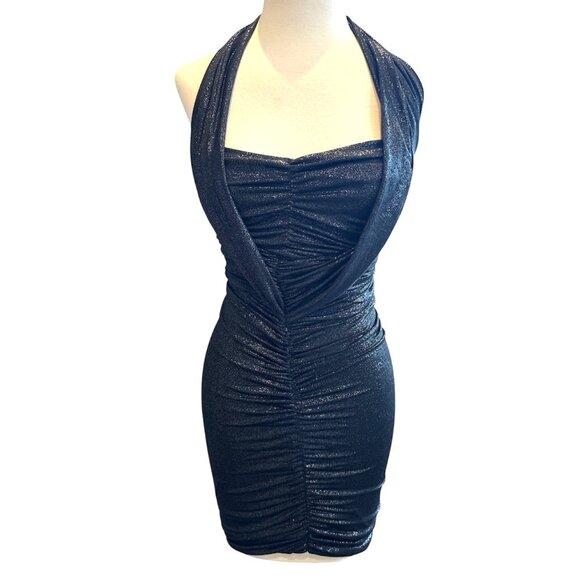 Twenty Sparkly Glitter Bodycon Halter Mini Dress - Picture 1 of 11